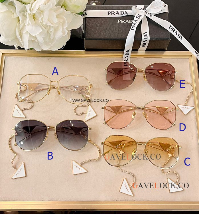 Prada Symbole Sunglasses SPR57Y Chain Holder set Diamonds